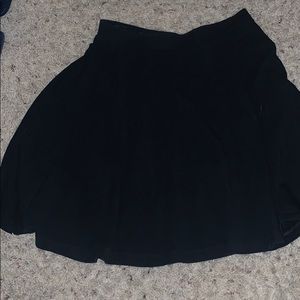 Flared black skirt